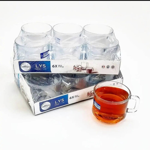 نیم لیوان (فنجان ) دسته دار شفاف دورالکس فرانسه