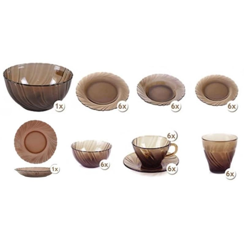 سرویس 44 پارچه دودی پیچ ( نوشابه ای )