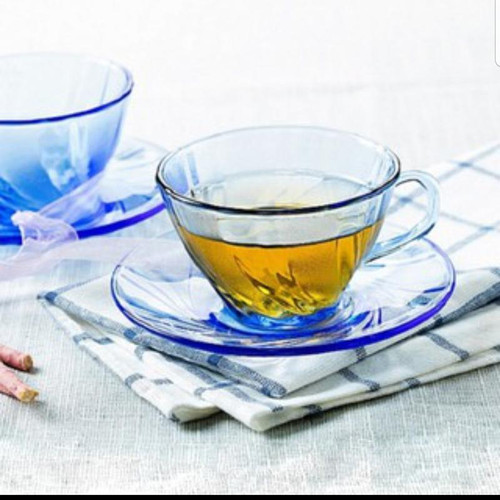 فنجان نعلبکی آبی پیچ مدل بوریواژ مارک دورالکس فرانسه