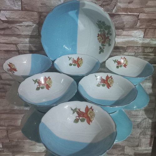 آجیل خوری هفت پارچه قدیمی مارک ژاپن